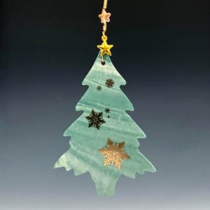 evergreen tree ornament, green